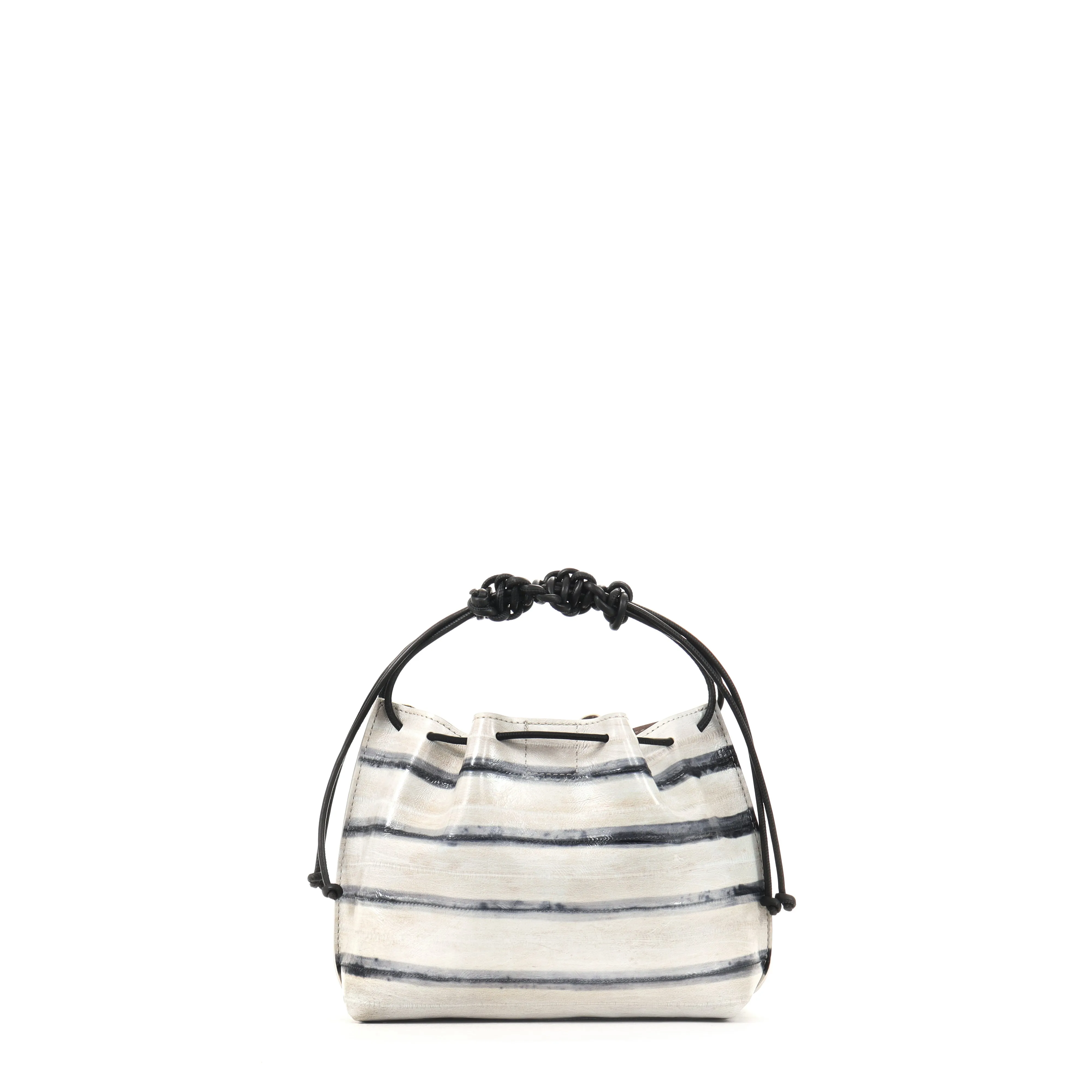 MINI DRAWSTRING BAG STRIPED EEL