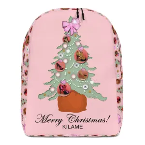 Minimalist Backpack 'Pink Christmas'