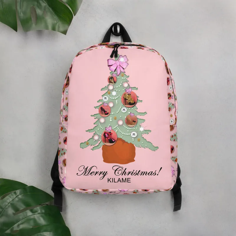 Minimalist Backpack 'Pink Christmas'