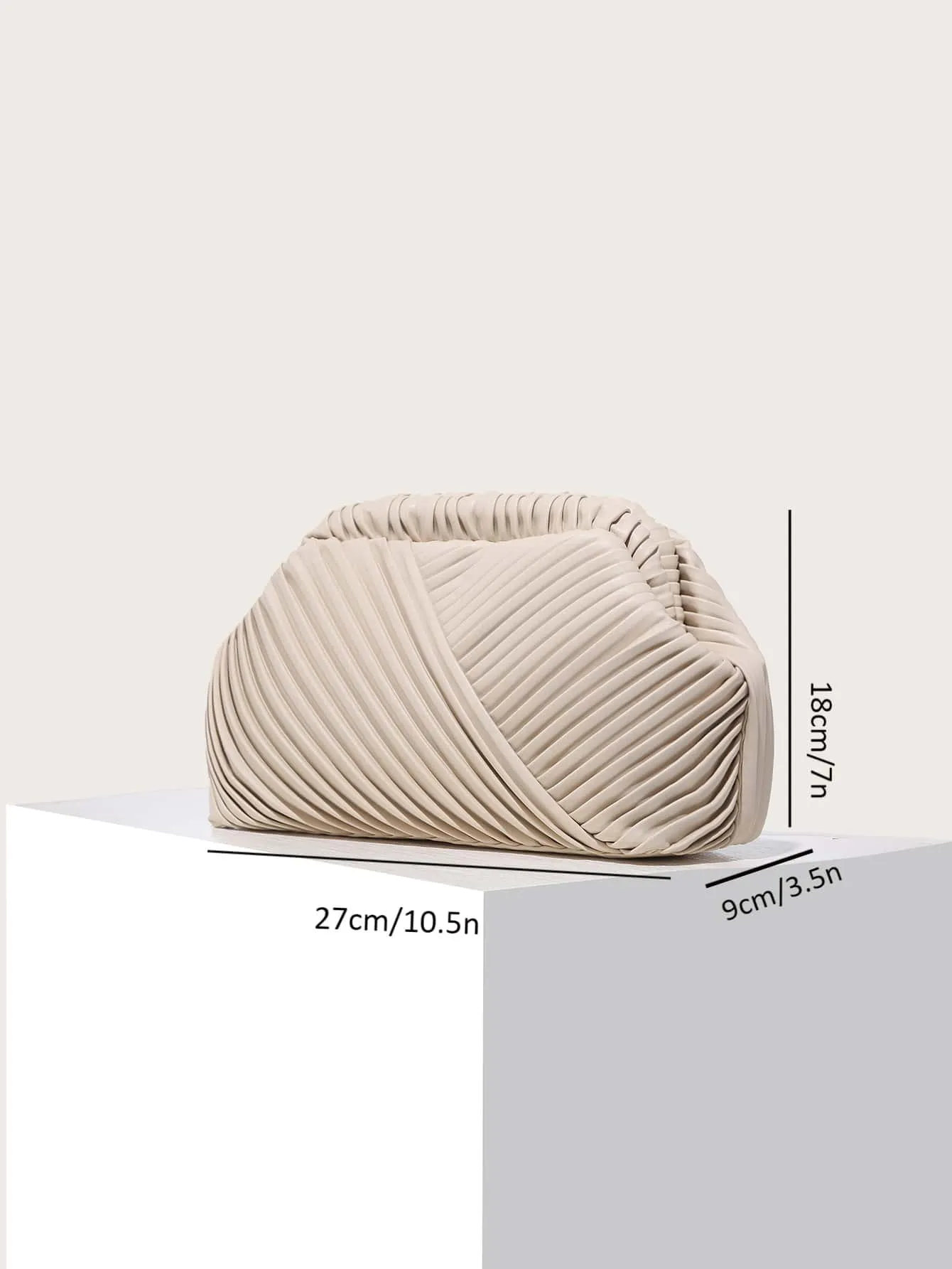 Minimalist Ruched Bag - ᗰ'₂₂ - Apricot