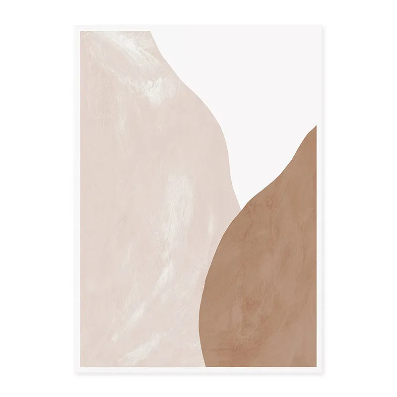 Modern Beige Brown Abstract Geometric