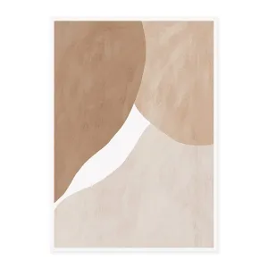 Modern Beige Brown Abstract Geometric