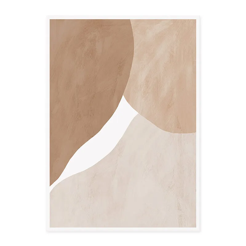Modern Beige Brown Abstract Geometric