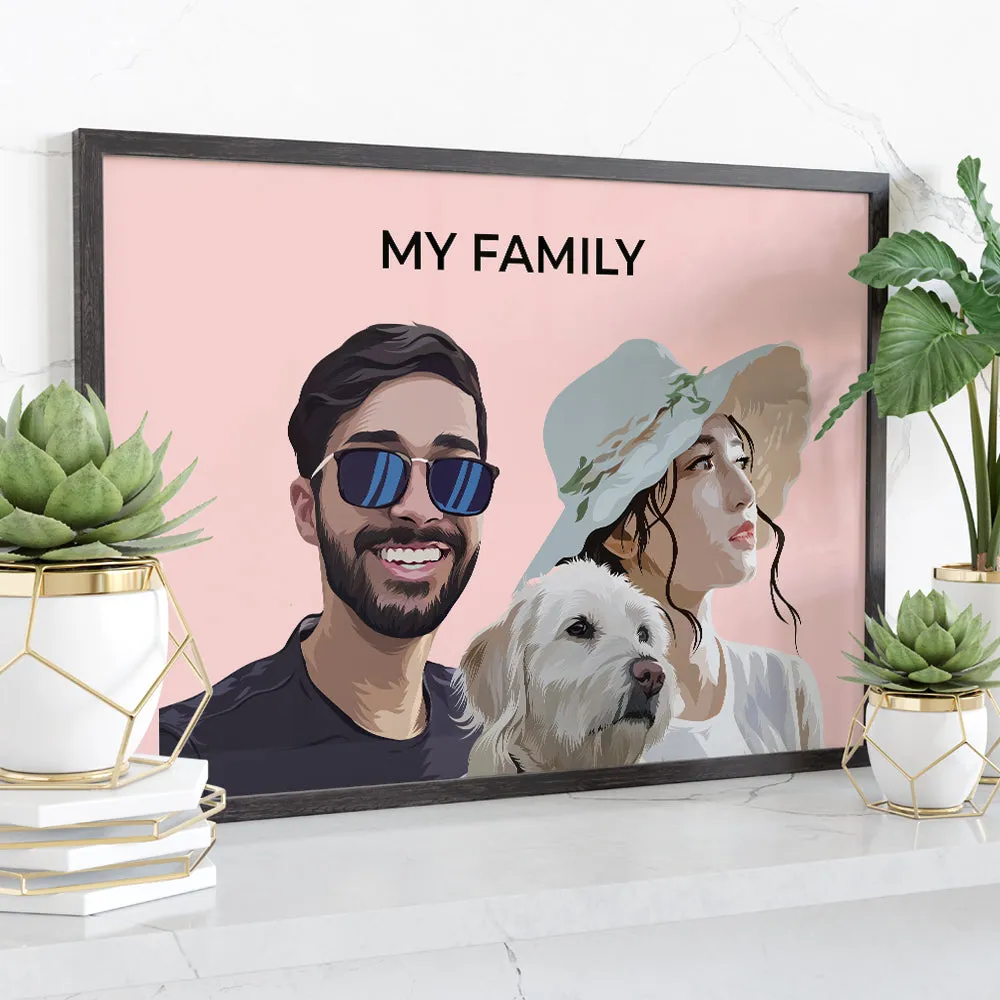 Modern Custom Family Portrait