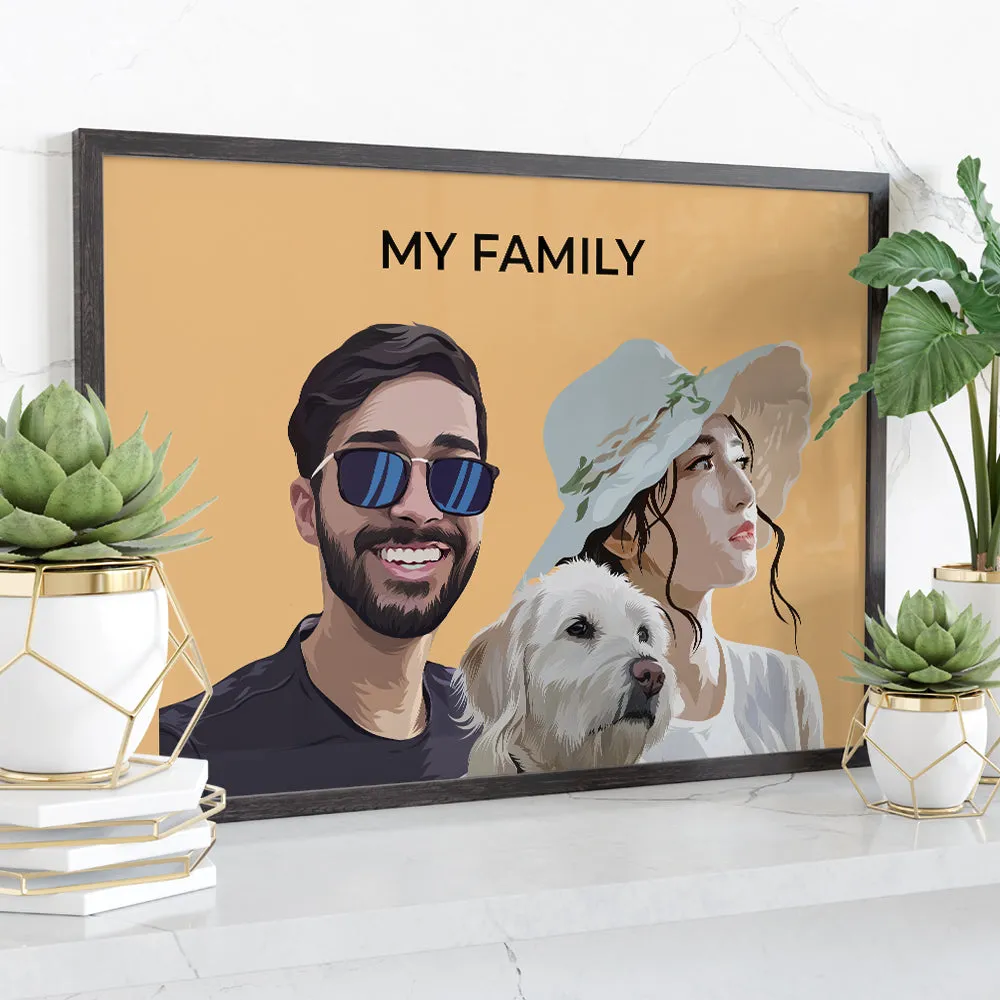 Modern Custom Family Portrait