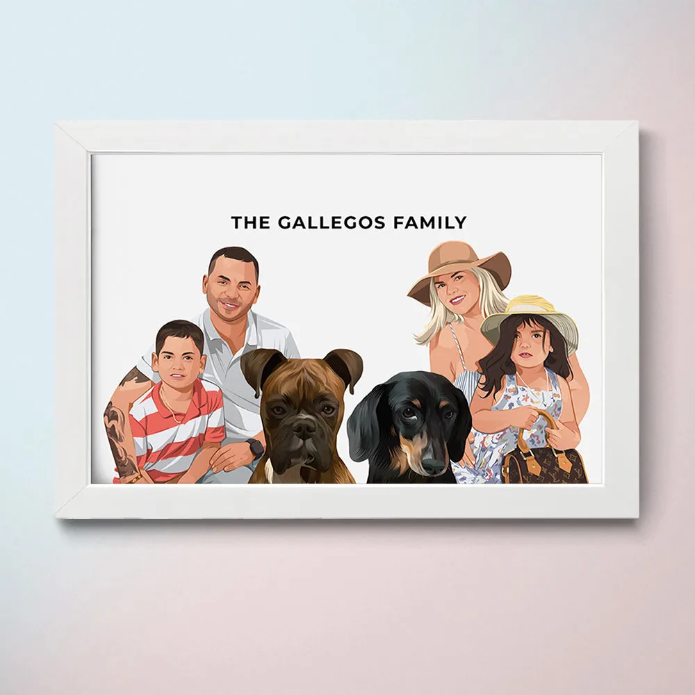 Modern Custom Family Portrait