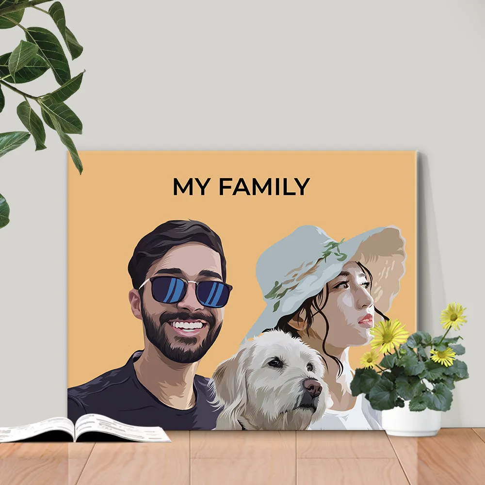 Modern Custom Family Portrait