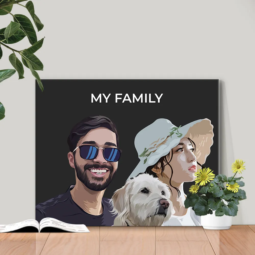 Modern Custom Family Portrait