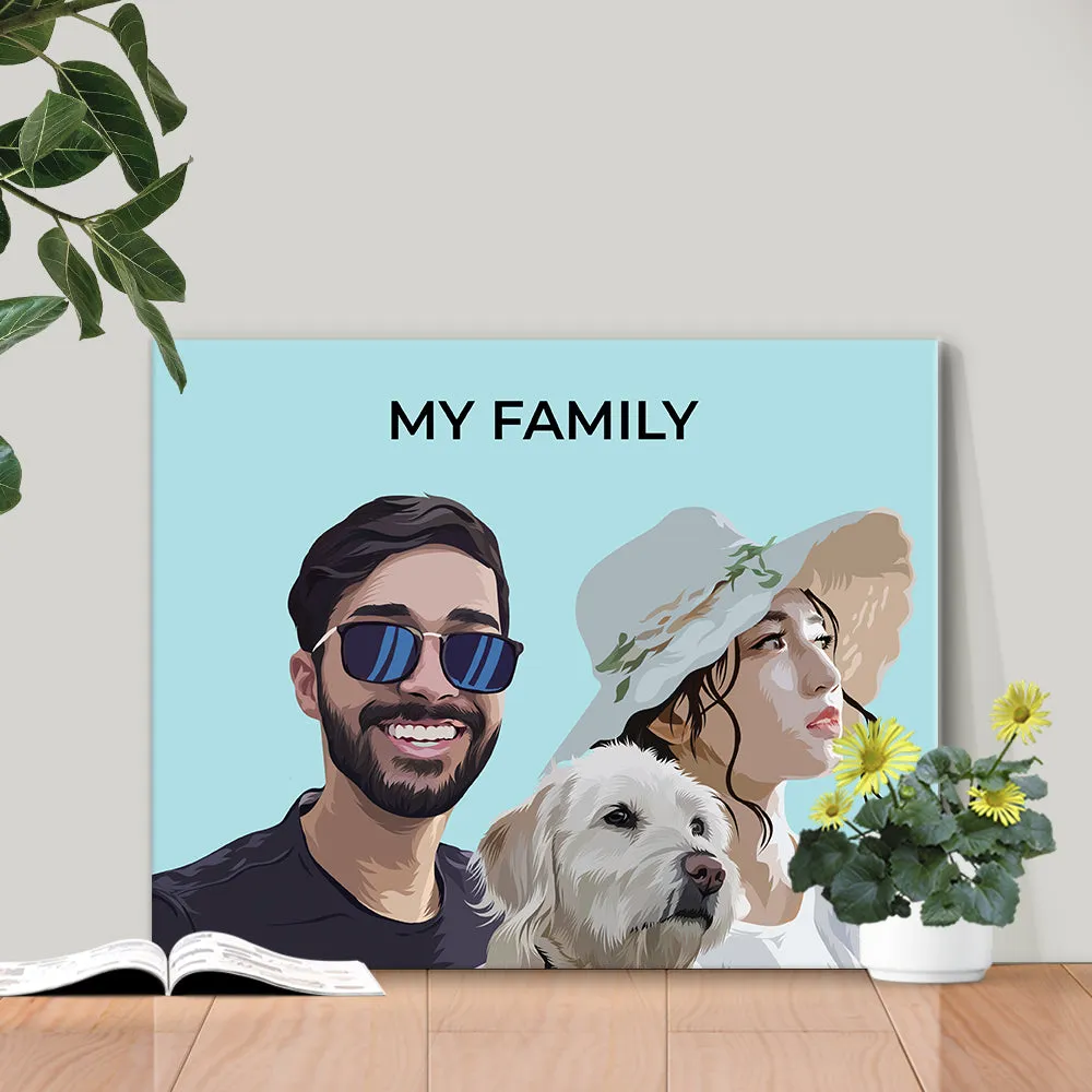 Modern Custom Family Portrait