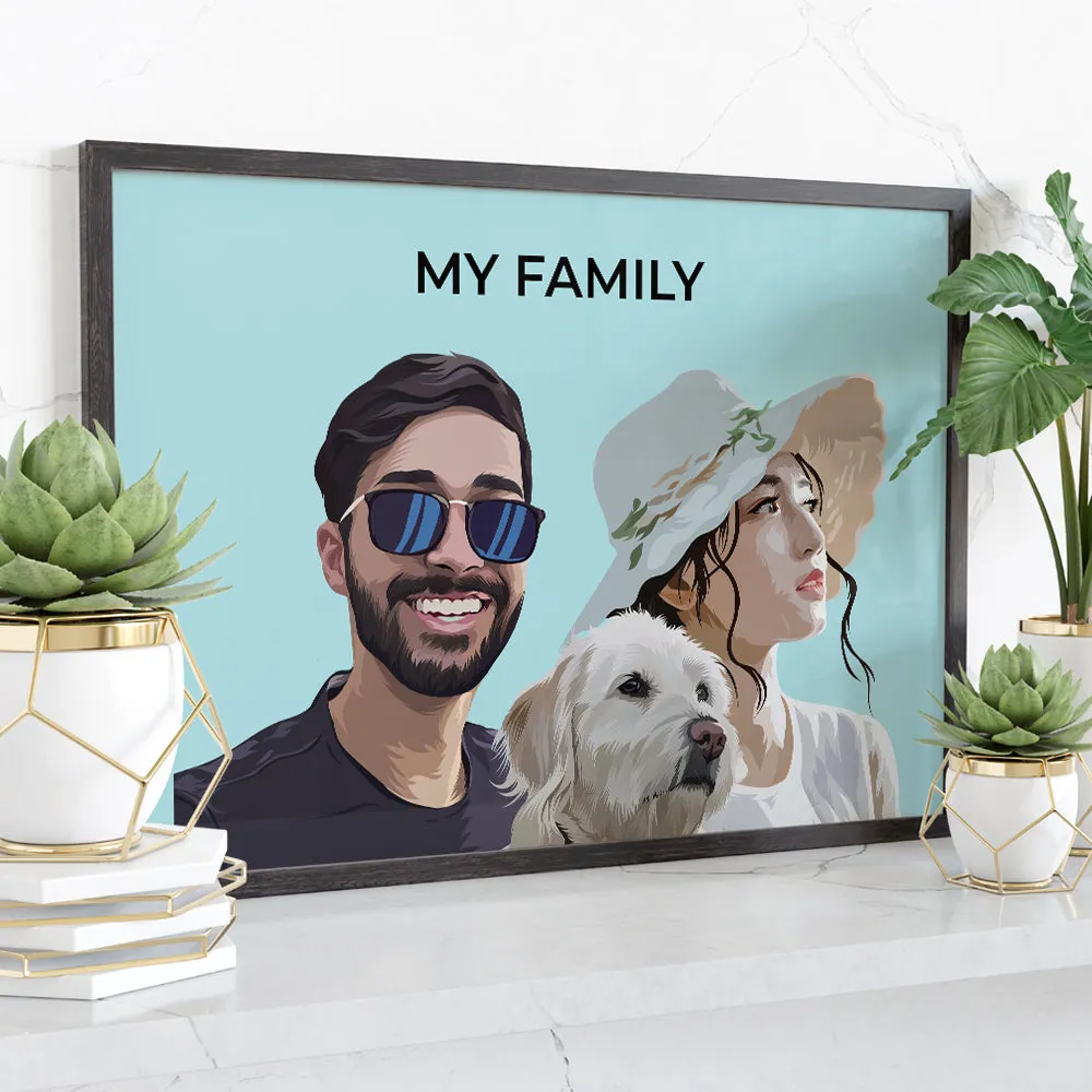 Modern Custom Family Portrait