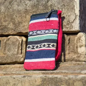 Multicolor Striped Shoulder Mobile Pouch