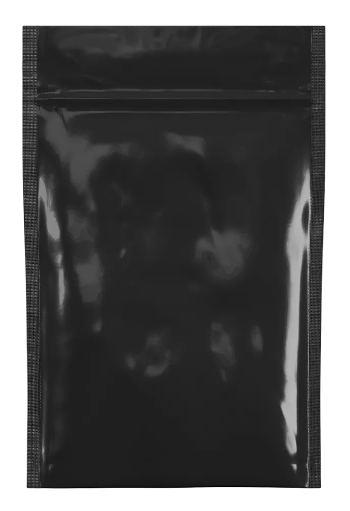 Mylar Bag Black/Clear 1/8 Oz - 3.5 Grams - (100 to 50,000 Count)