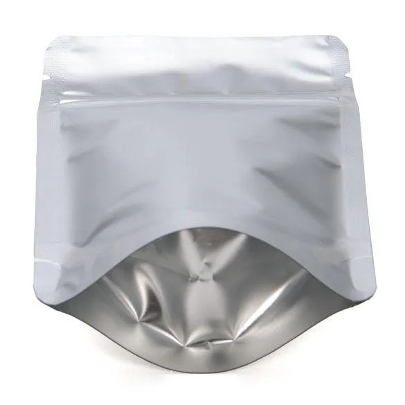 Mylar Bag Silver Metallized Opaque Zipper Pouch - 1 Gram - (100 Count)