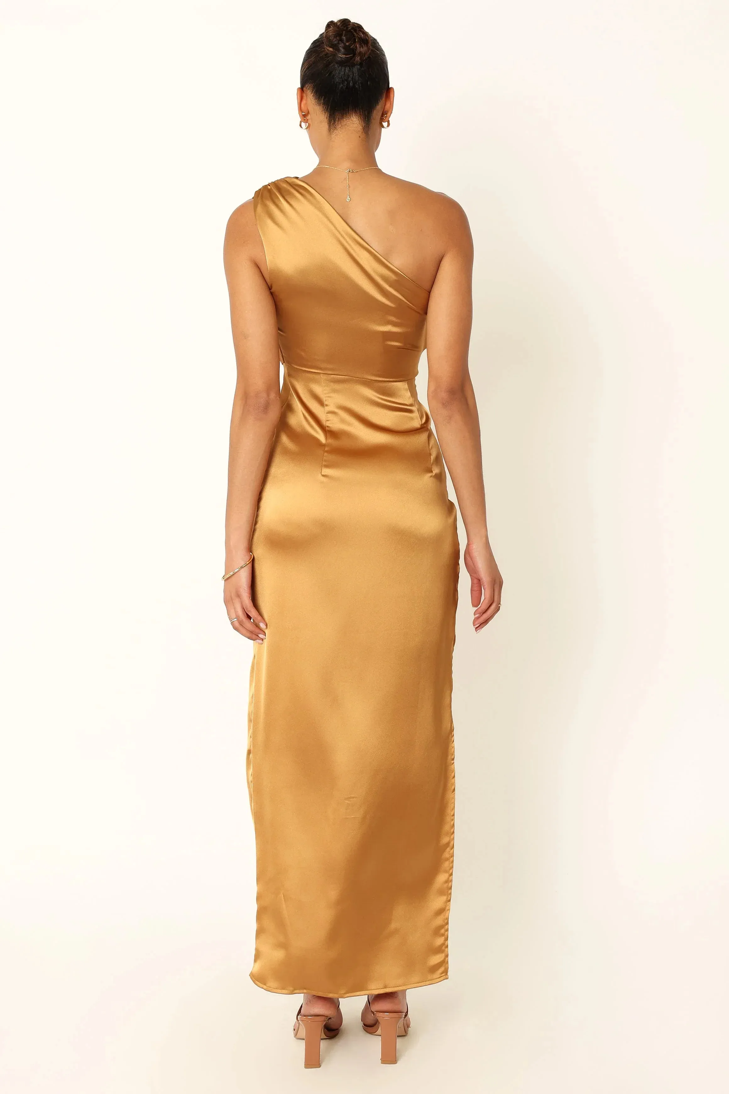 Nadia One Shoulder Maxi Dress - Bronze