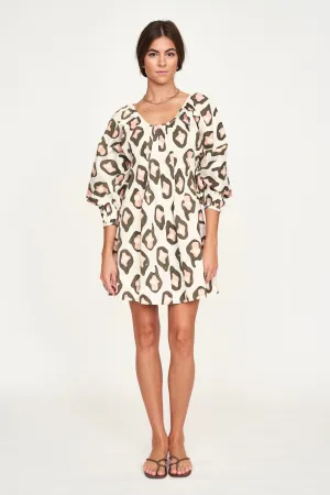 Naxos Dress in Oyster Print