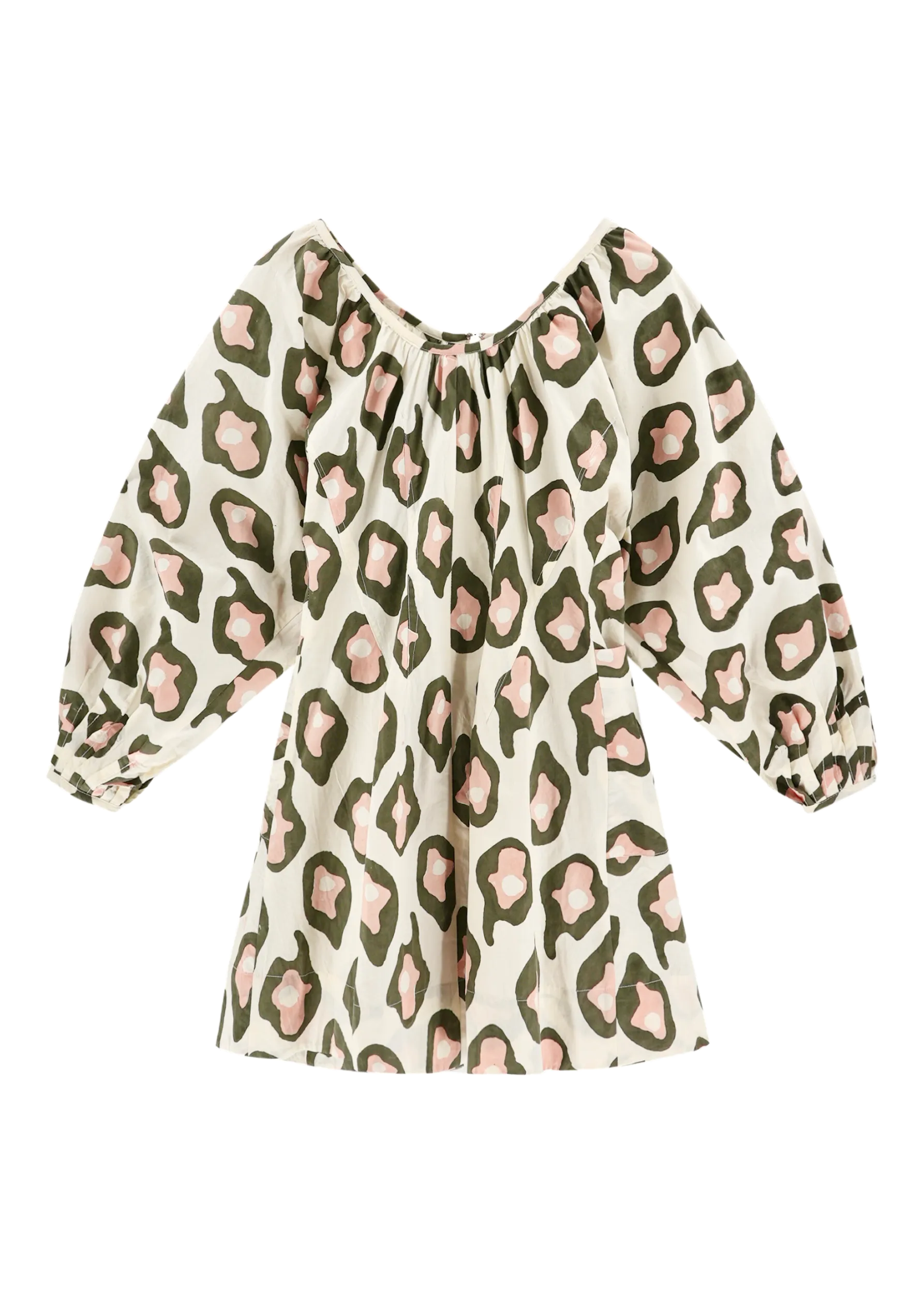 Naxos Dress in Oyster Print