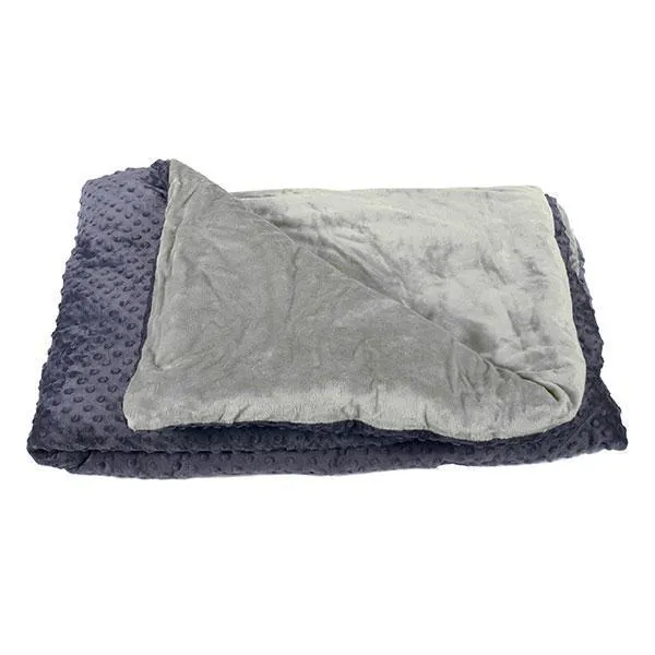 New in Carry Bag! Award Winning Harkla 15 Lb Sensory Weighted Blanket with washable zippered cover, 39X75! Grey! soft minky fabric, combined with the dotted texture and additional weight makes a sensory input trifecta!! Retails $115 