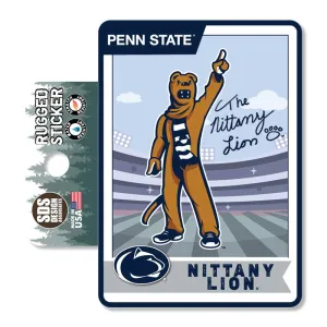 Nittany Lion Mascot with Beaver Stadium Rugged Sticker