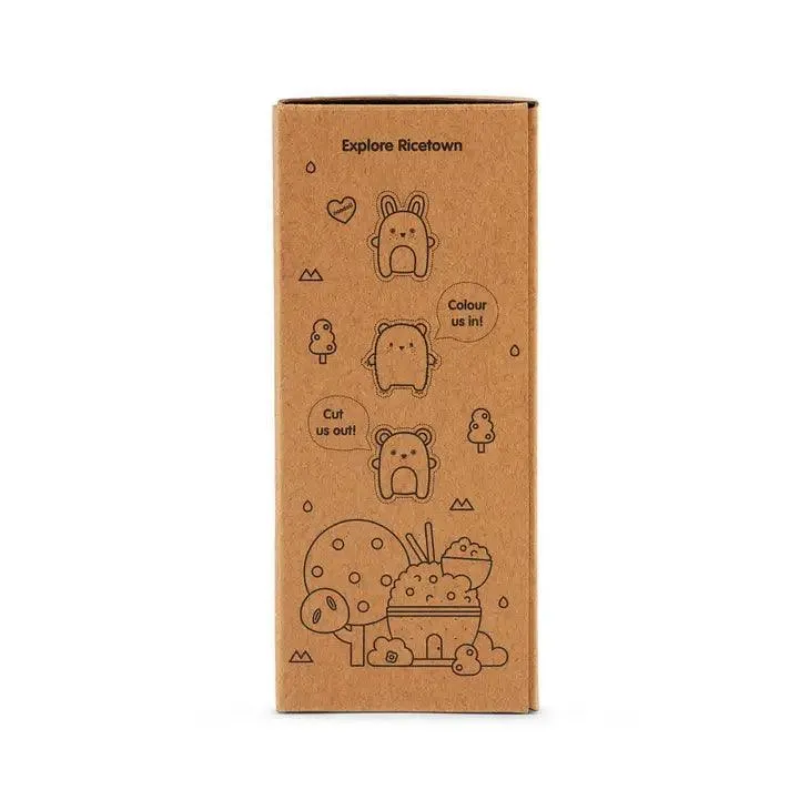 Noodoll Stainless Steel Bottle - Ricebamboo Panda - Blue/White