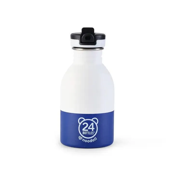 Noodoll Stainless Steel Bottle - Ricebamboo Panda - Blue/White