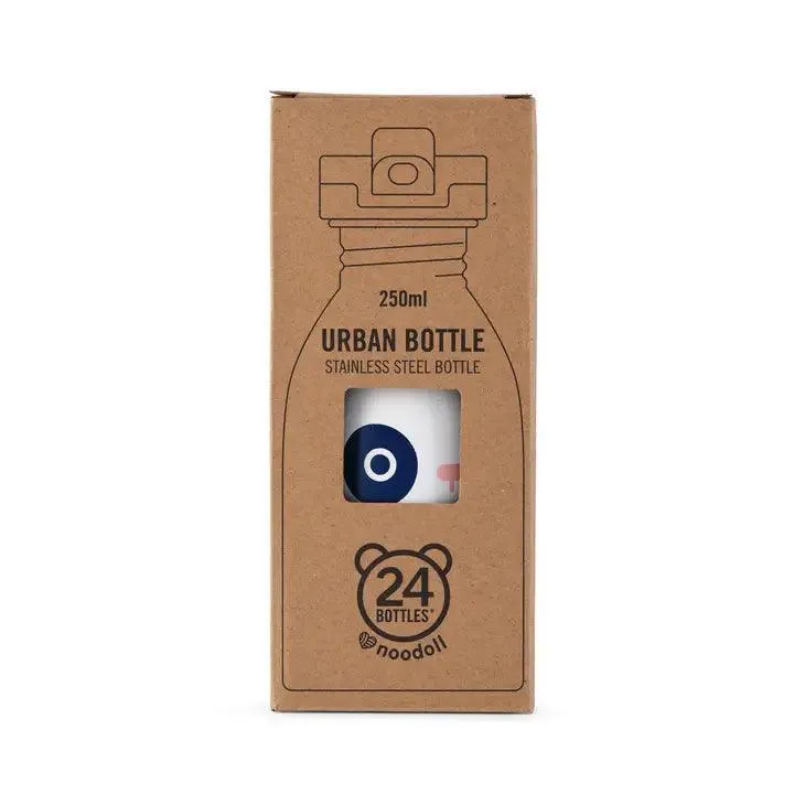 Noodoll Stainless Steel Bottle - Ricebamboo Panda - Blue/White