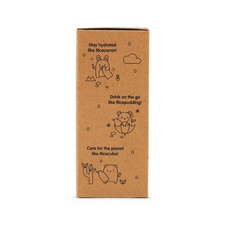 Noodoll Stainless Steel Bottle - Ricebamboo Panda - Blue/White
