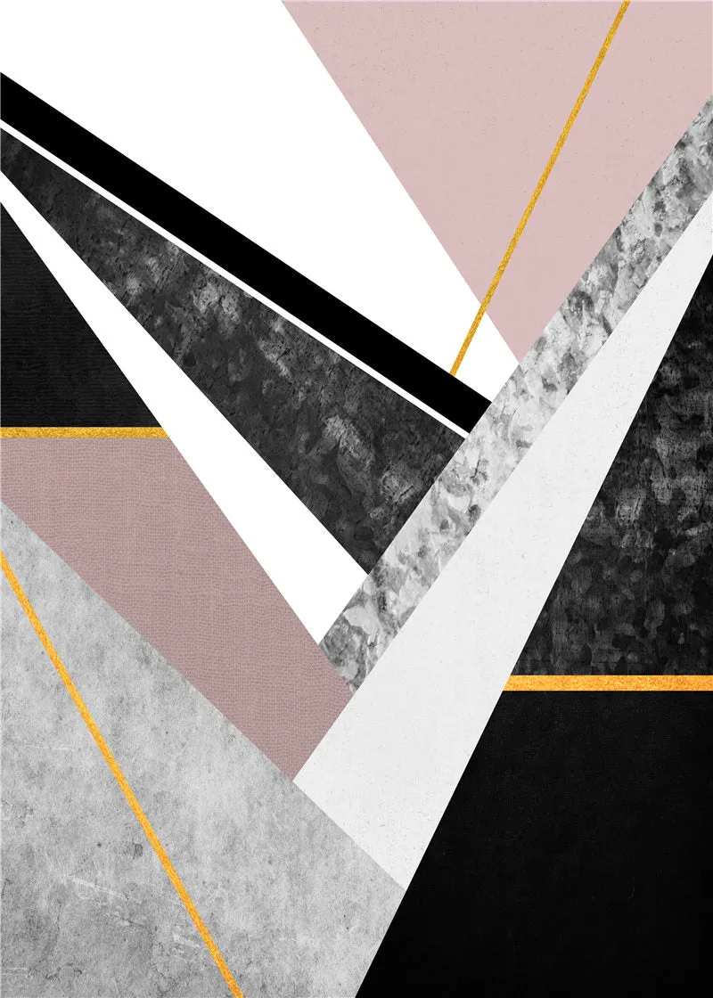 Nordic Abstract Geometry Wall Art