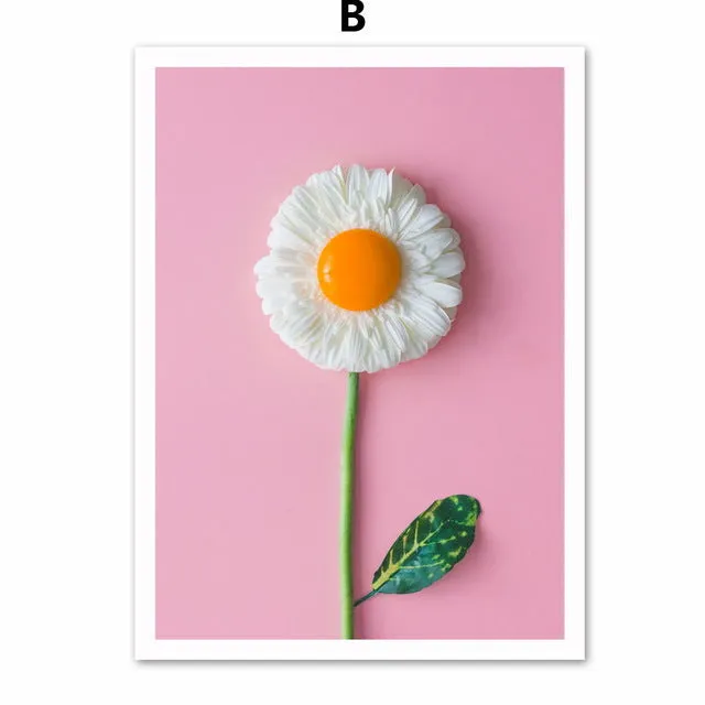 Nordic Eggs Breakfast Modern Wall Art