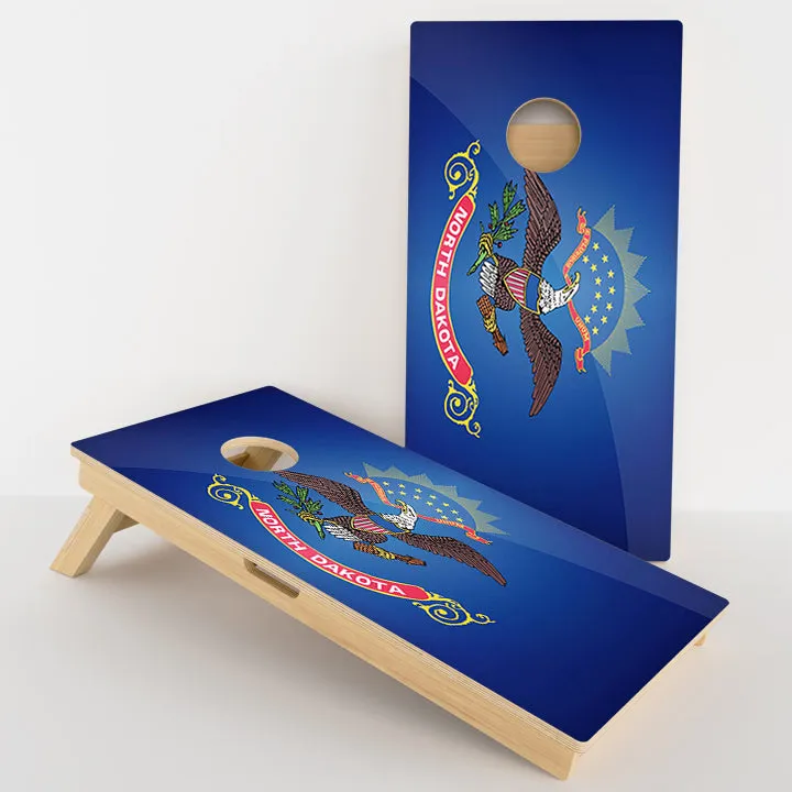 North Dakota Flag Professional Cornhole Boards
