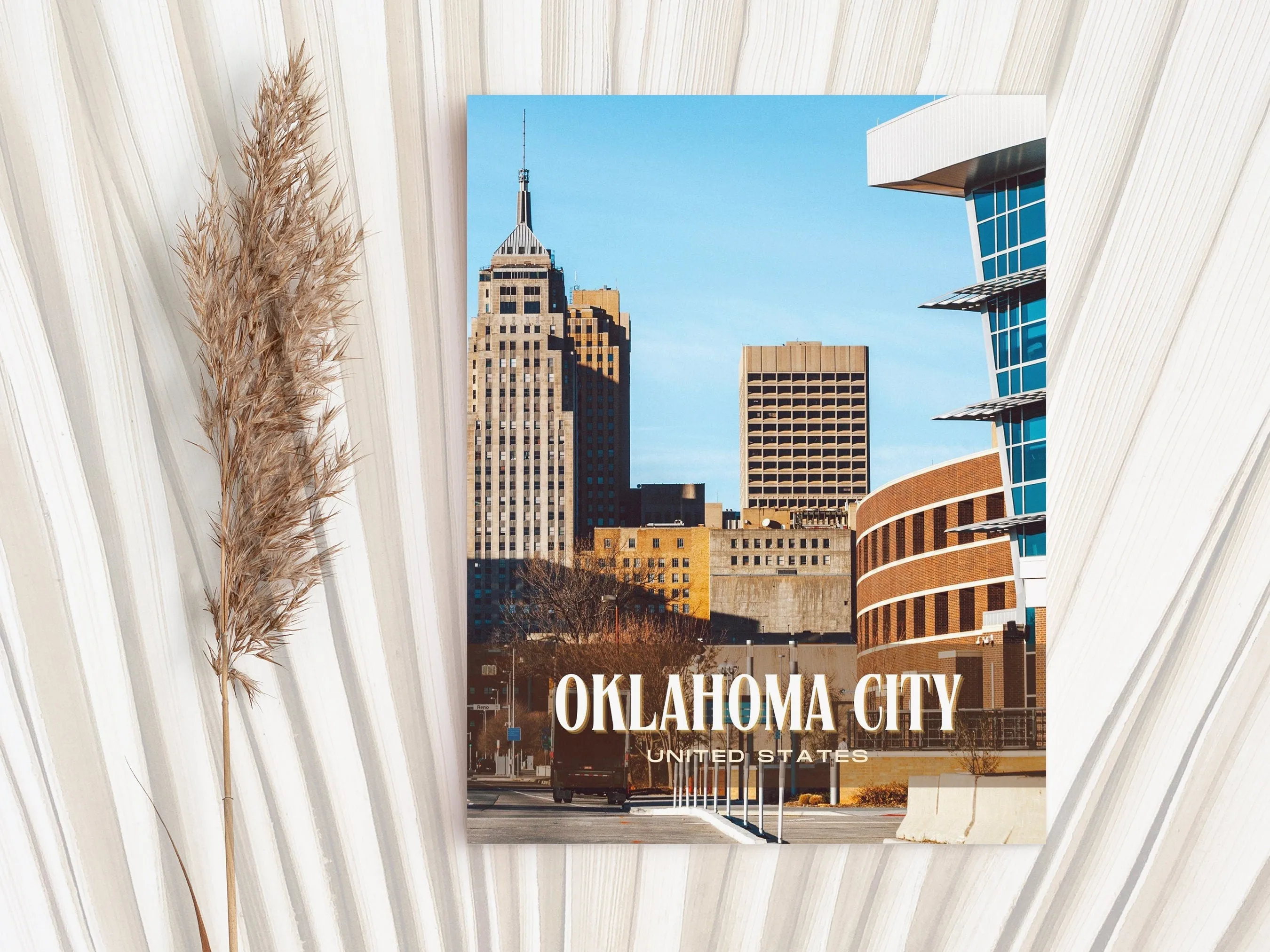 Oklahoma City Retro Wall Art, Oklahoma, USA