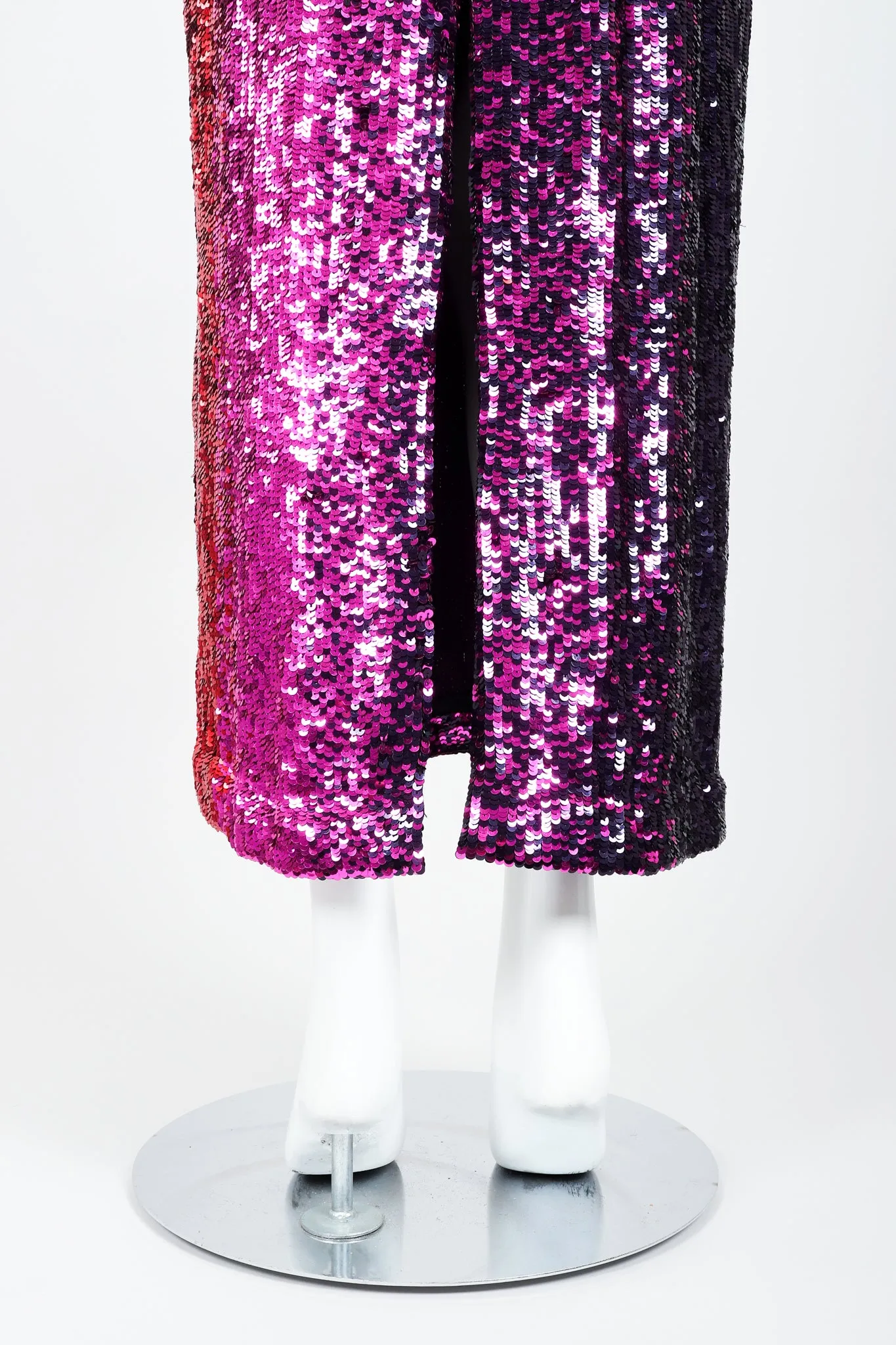 Ombré Sequin One-Shoulder Gown