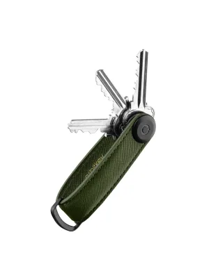 Orbitkey Saffiano Leather Key Organiser Olive