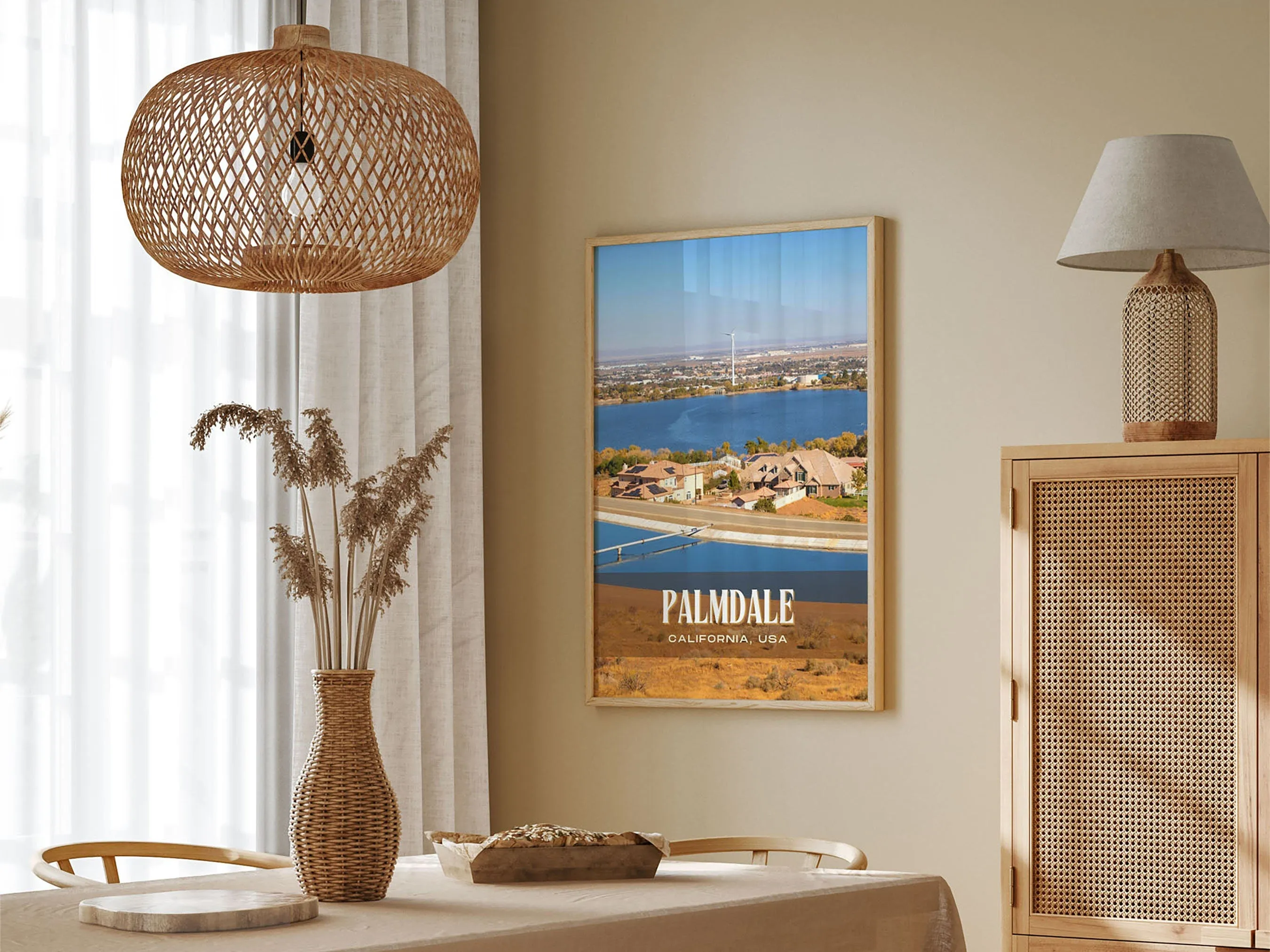 Palmdale Retro Wall Art, California, USA