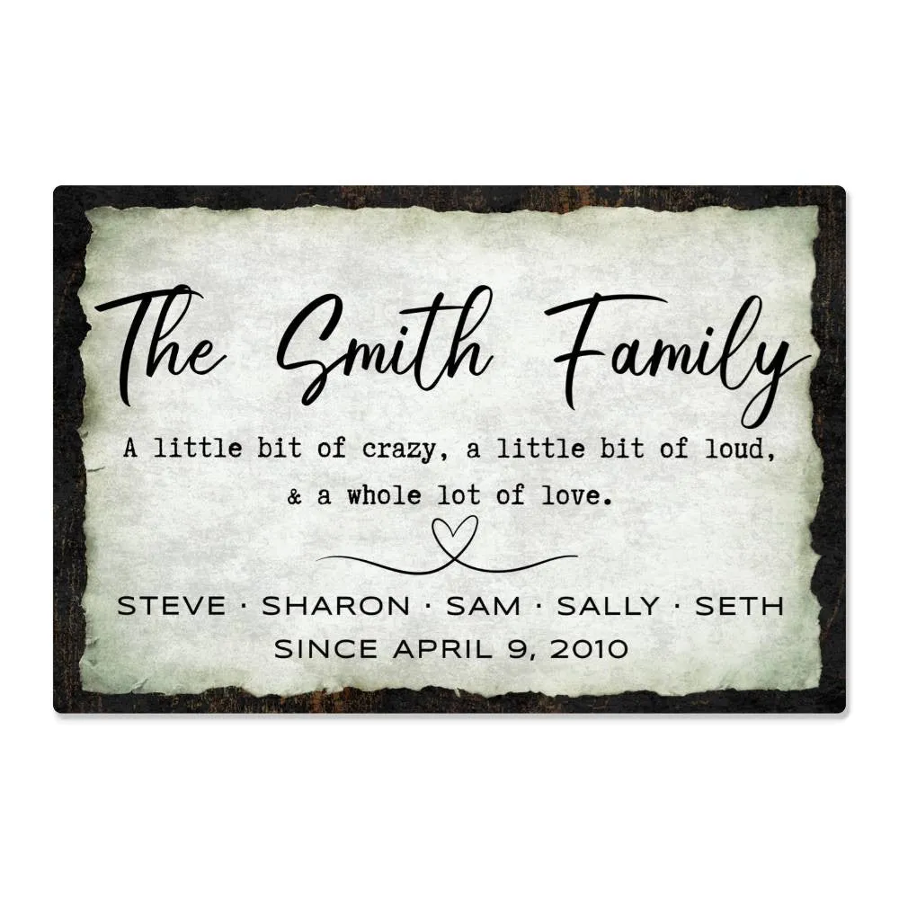 Personalized Modern Farmhouse Canvas – Custom Family Wall Art