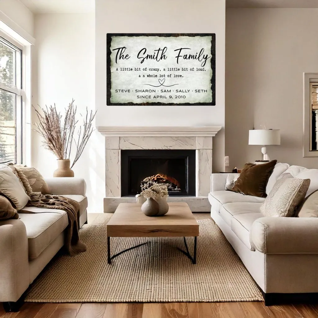 Personalized Modern Farmhouse Canvas – Custom Family Wall Art