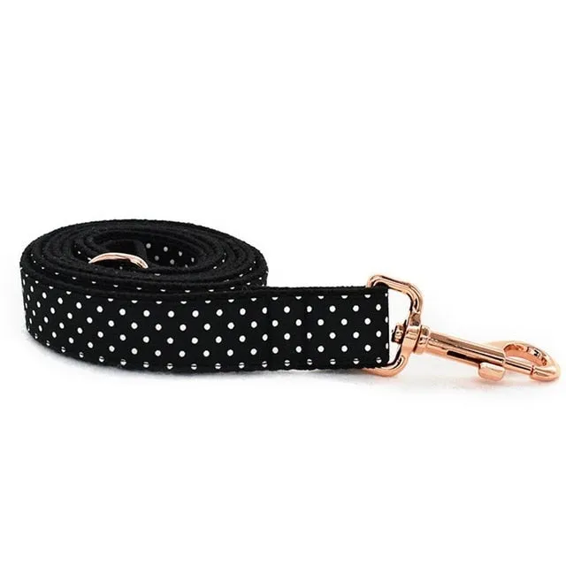 Personalized Polka Dots Pet Collar And Leash