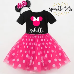 Pink dotted dress