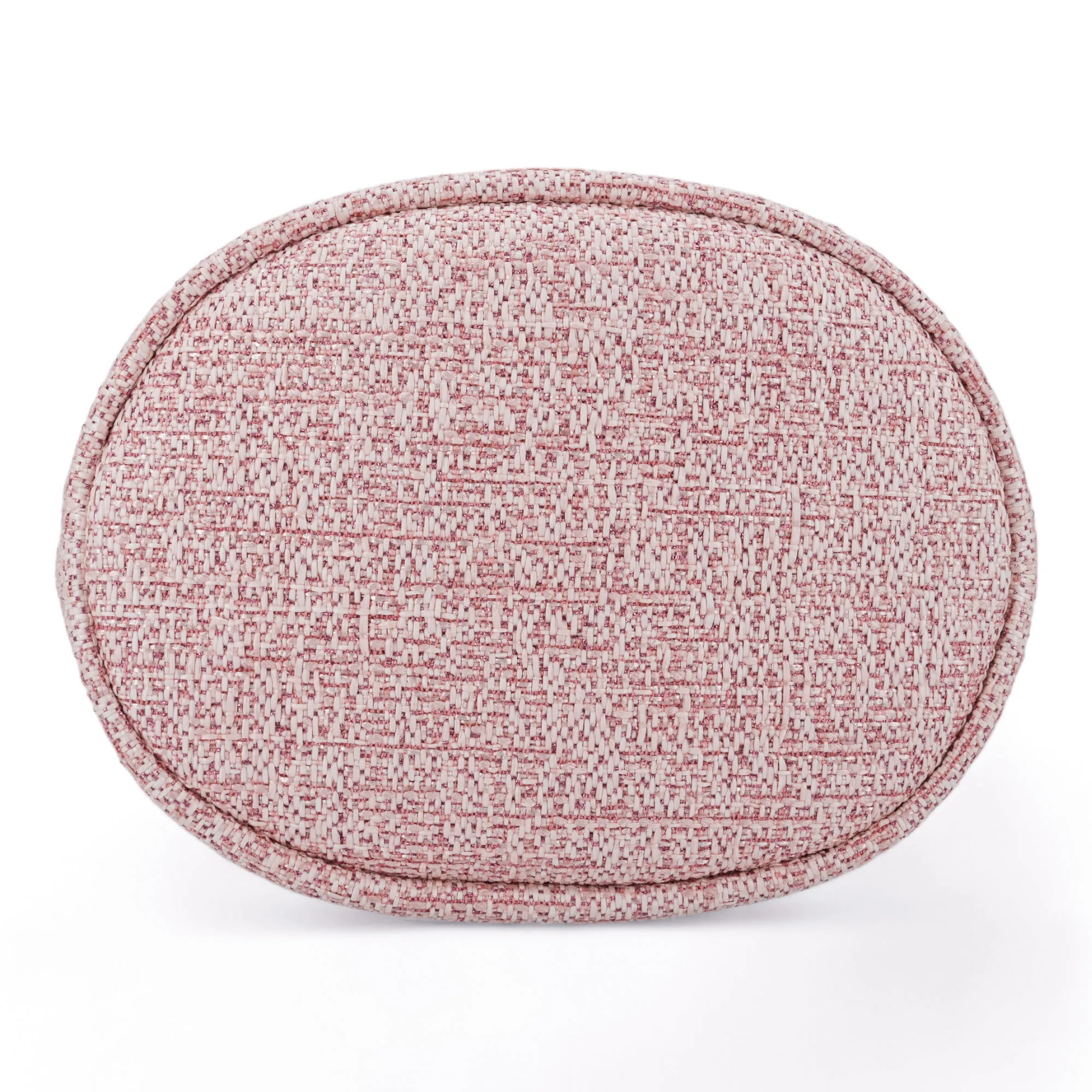 Pink Glitter Canvas Deauville Drawstring Bucket Bag