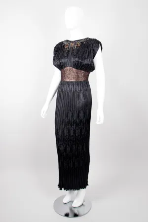 Pleated Art Deco Dress