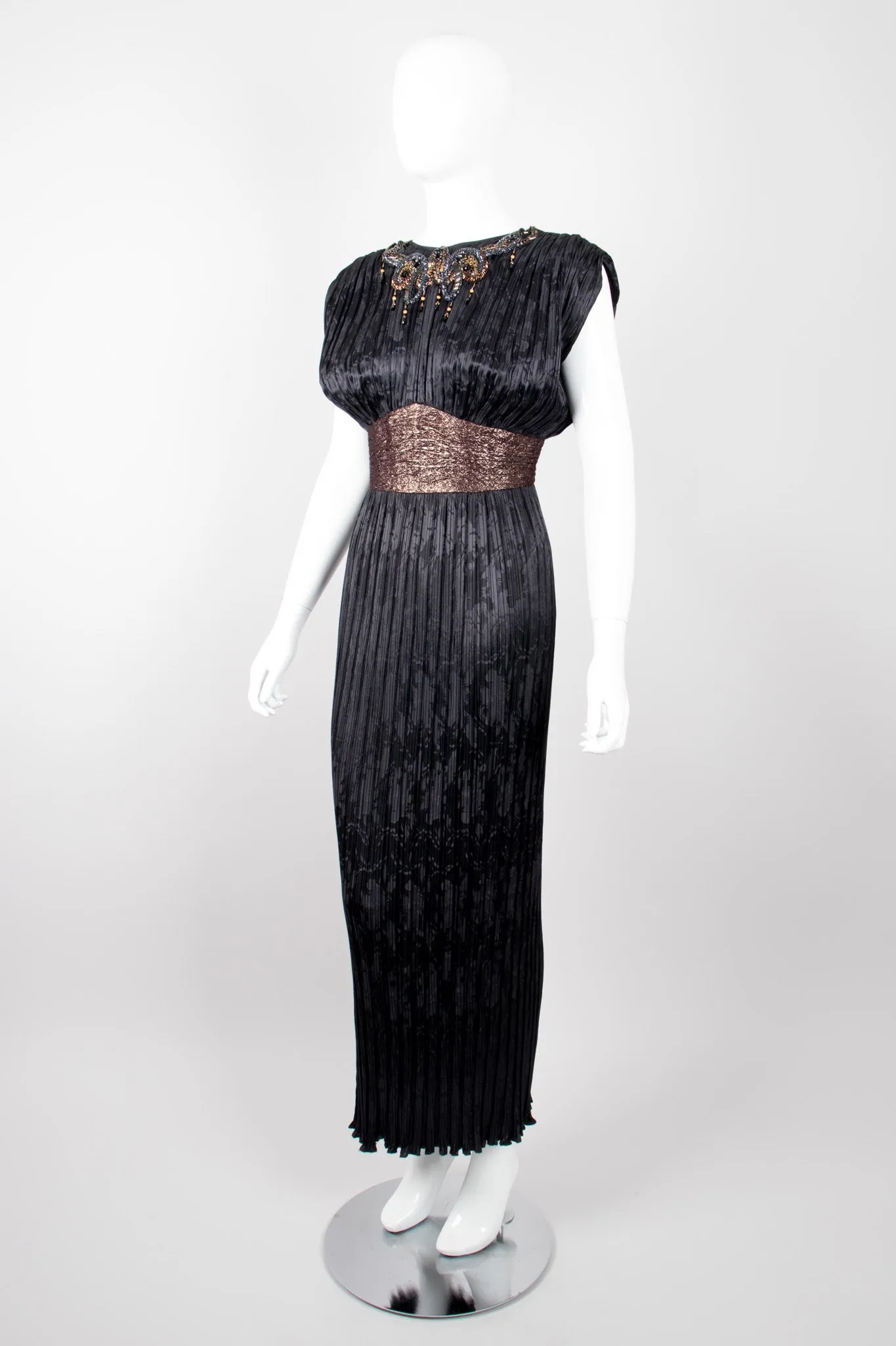 Pleated Art Deco Dress