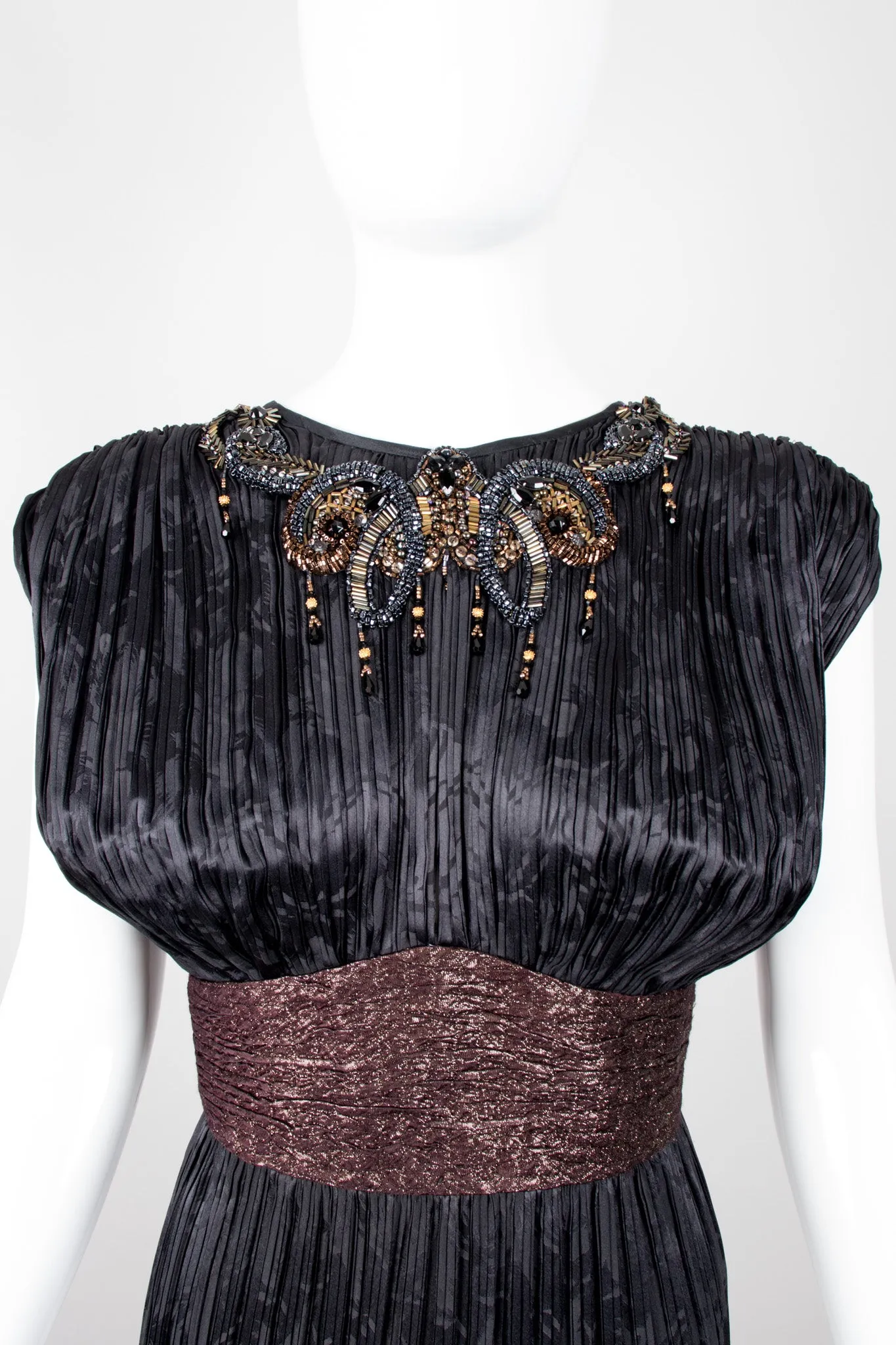 Pleated Art Deco Dress
