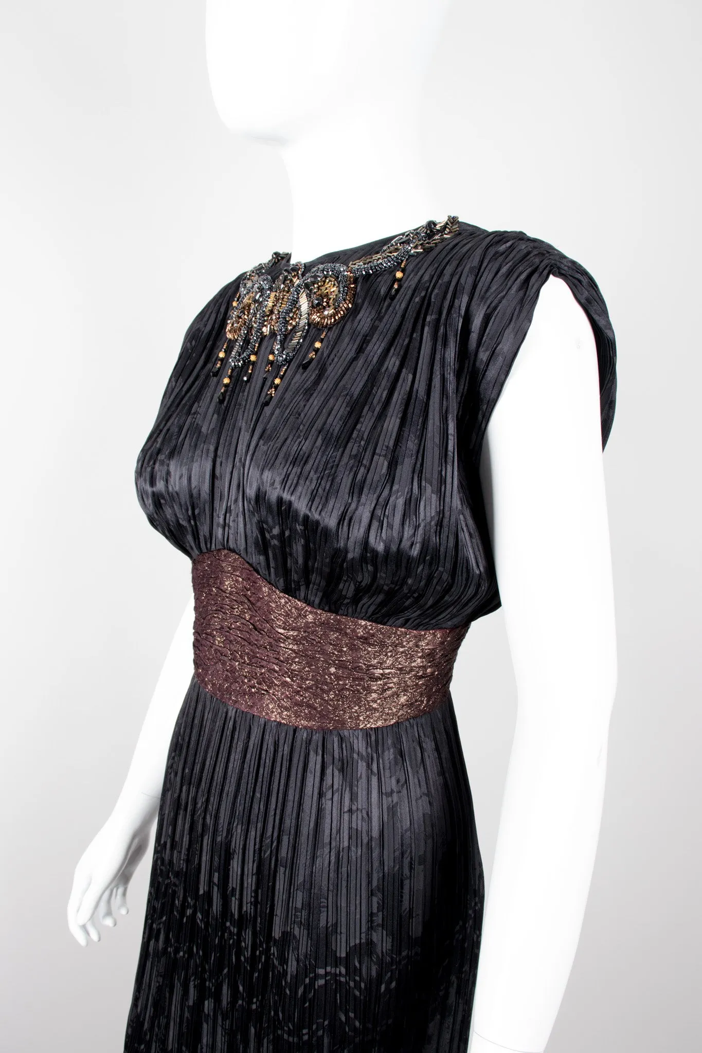 Pleated Art Deco Dress