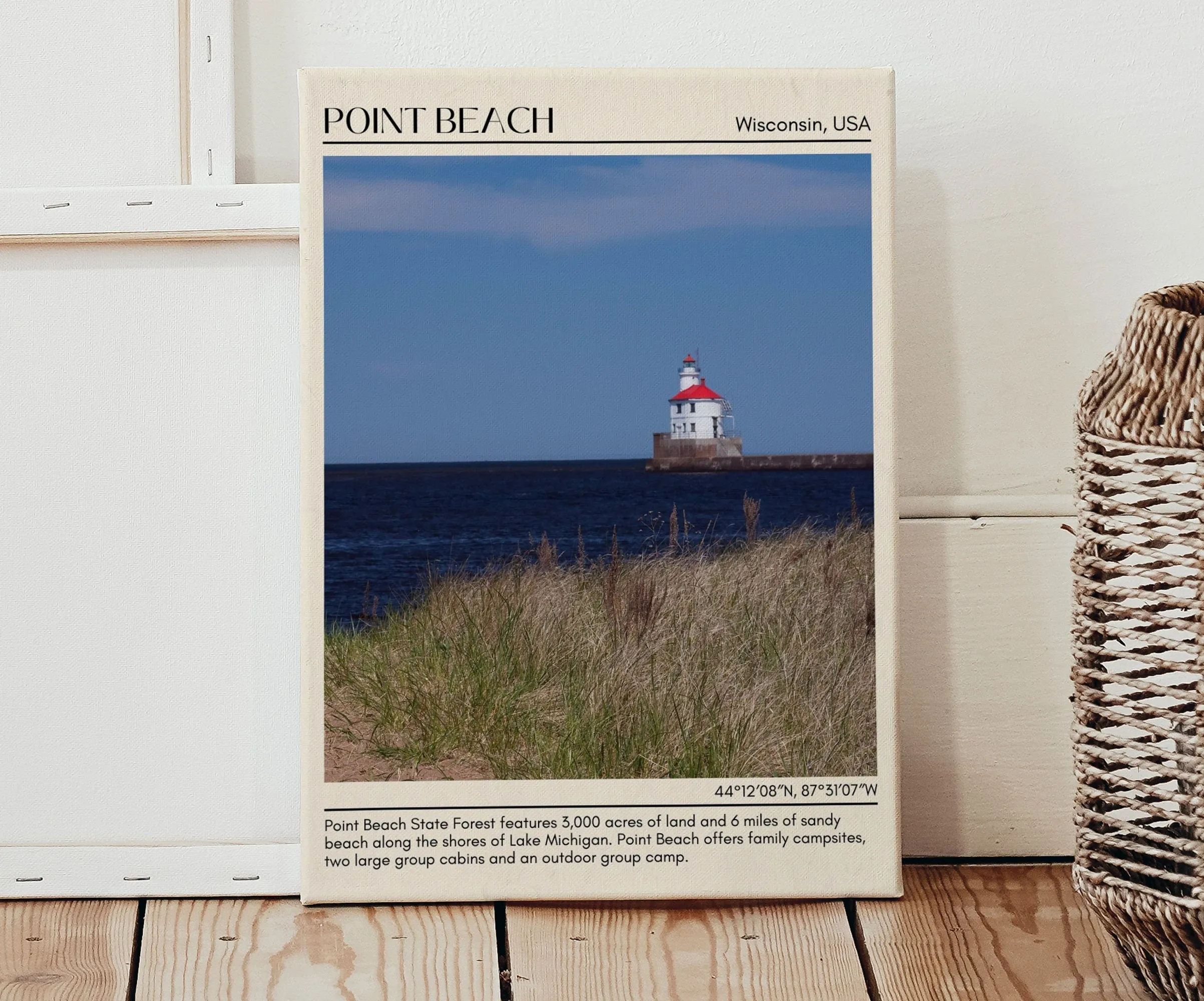 Point Beach Wall Canvas, USA