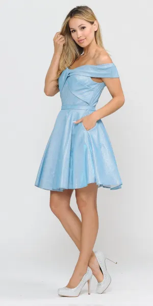 Poly USA 8356 Homecoming Short Dress Off-Shoulder