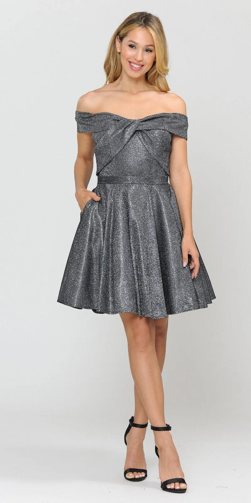 Poly USA 8356 Homecoming Short Dress Off-Shoulder