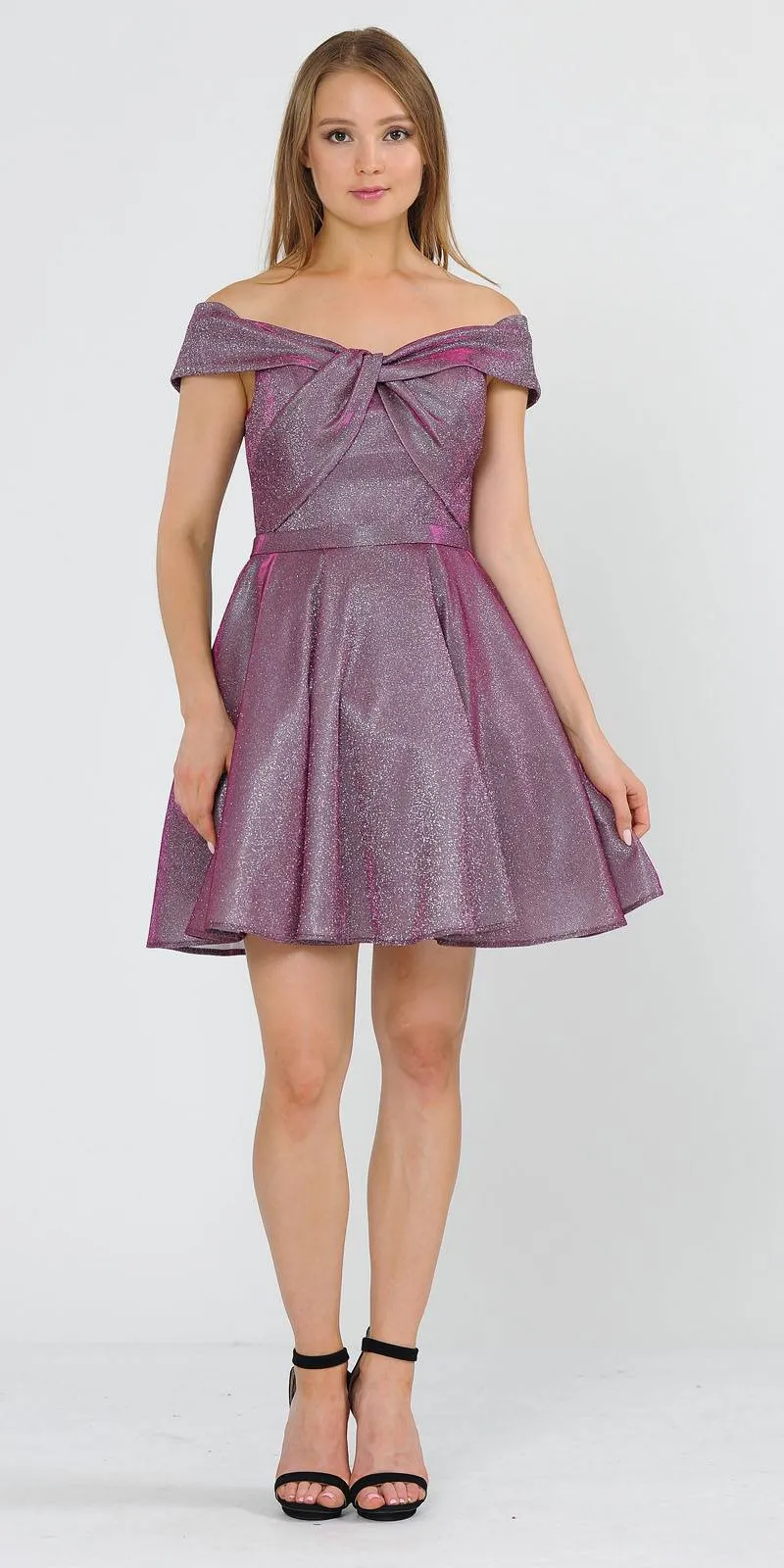 Poly USA 8356 Homecoming Short Dress Off-Shoulder
