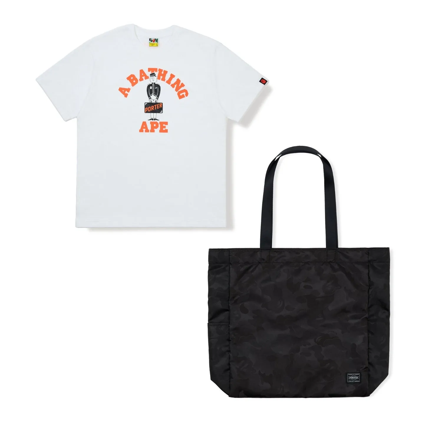 PORTER x A BATHING APE TEE & TOTE SET