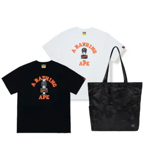 PORTER x A BATHING APE TEE & TOTE SET