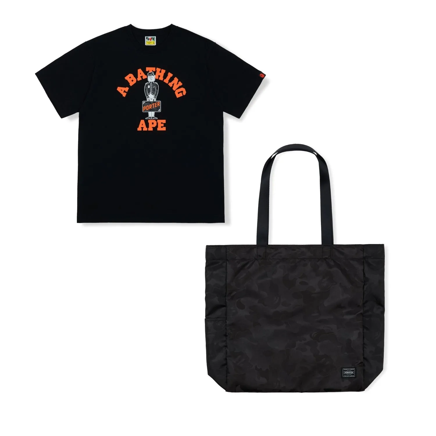 PORTER x A BATHING APE TEE & TOTE SET