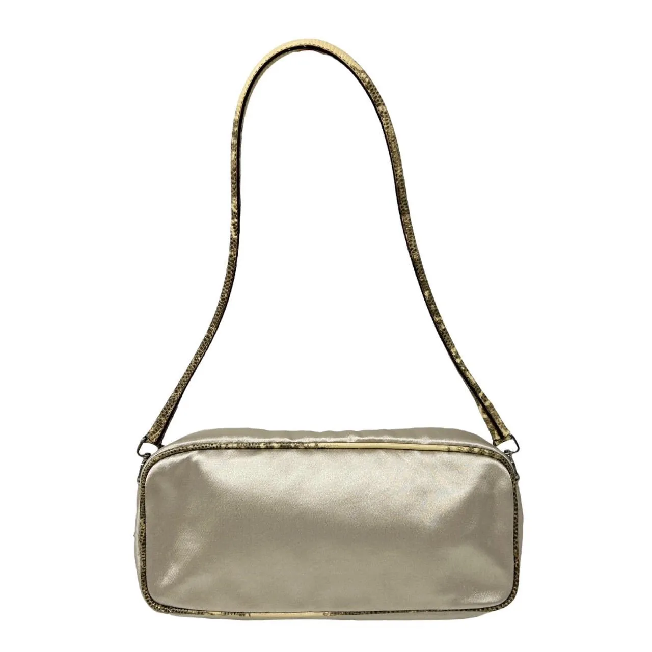 Prada Bronze Satin Shoulder Bag
